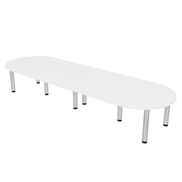 45 in W, 120 in L, 29 in H, Engineered Wood Top, White